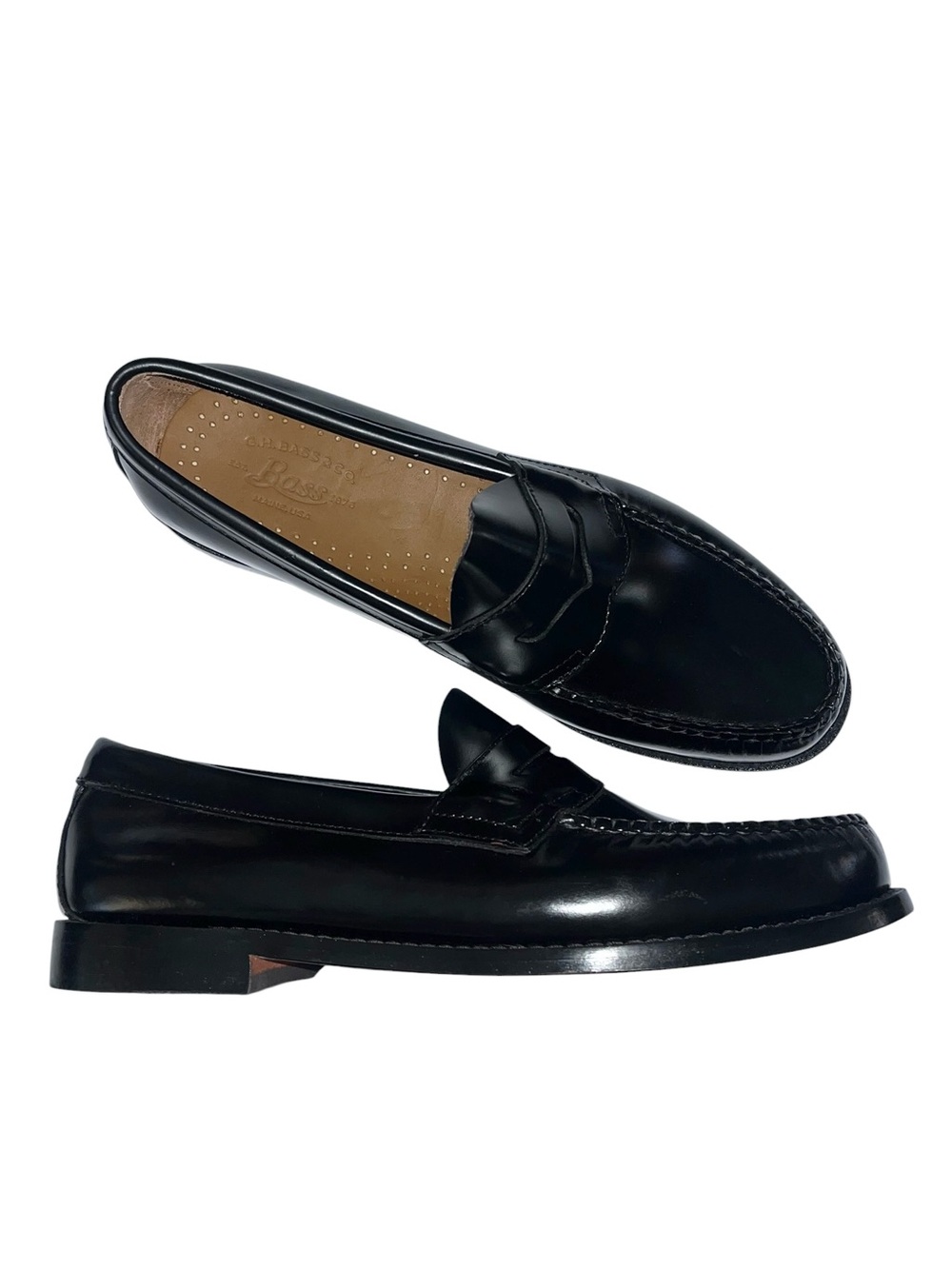 🌟EC🌟 GH Bass Walter Black Leather Penny Loafer - Men's Size 9 - Picture 5 of 11
